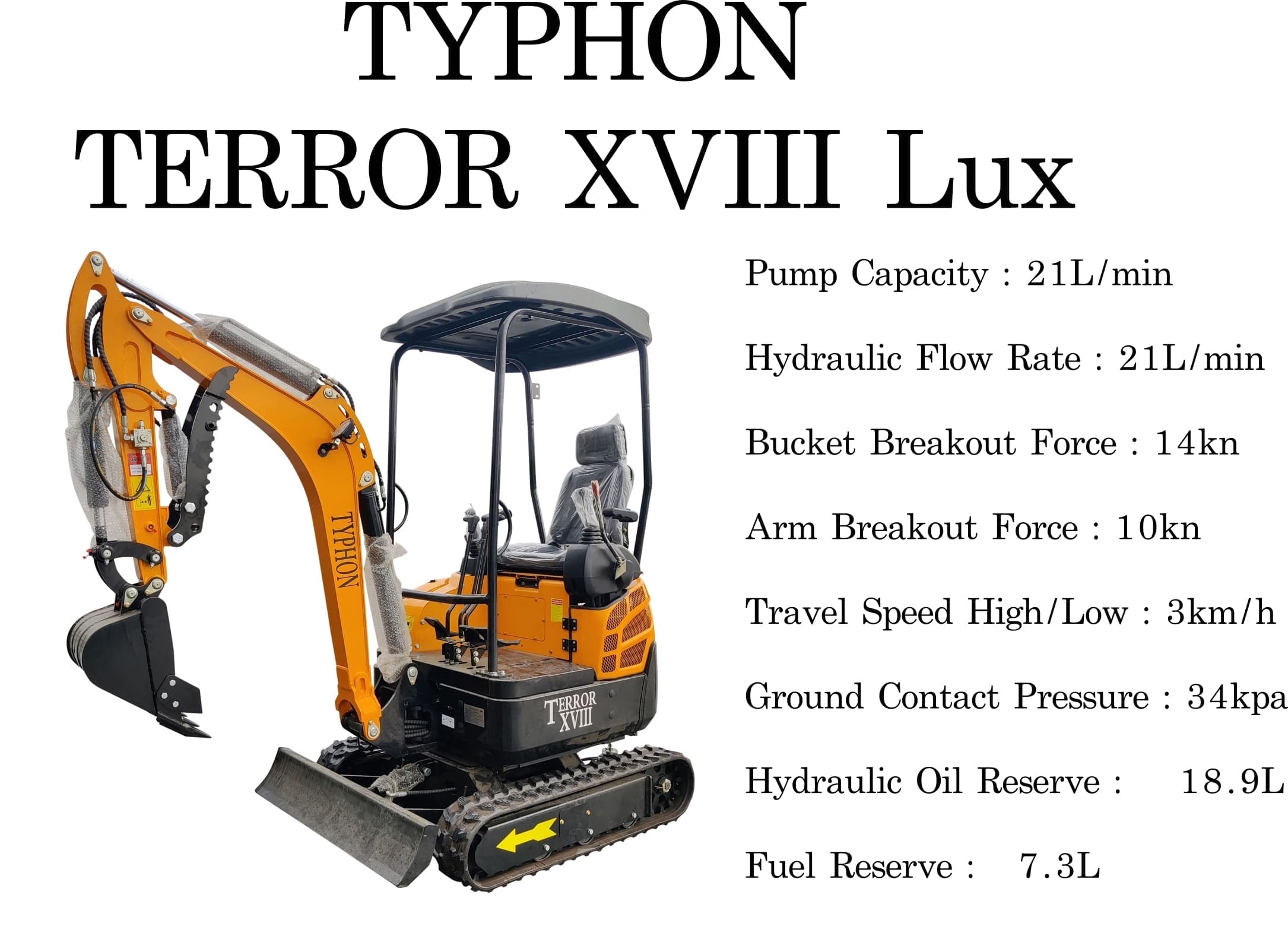 Typhon Terror XVIII 4000 lb Mini Excavator — image 7